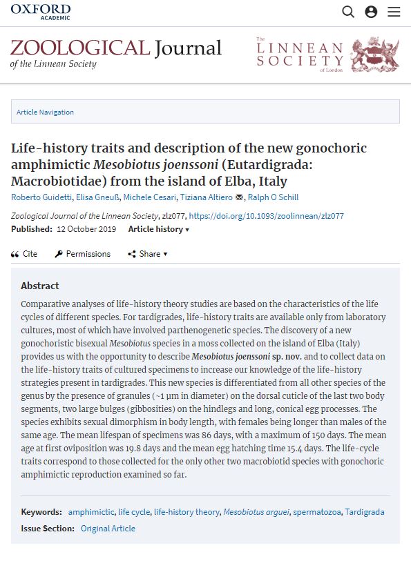 Artikeln om Mesobiotus joenssoni.