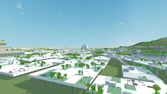 Ett av flera konstgjorda landskap som presenteras i projektet Artificial Natures under arkitekturbiennalen i Venedig, som drar igång i helgen. 
