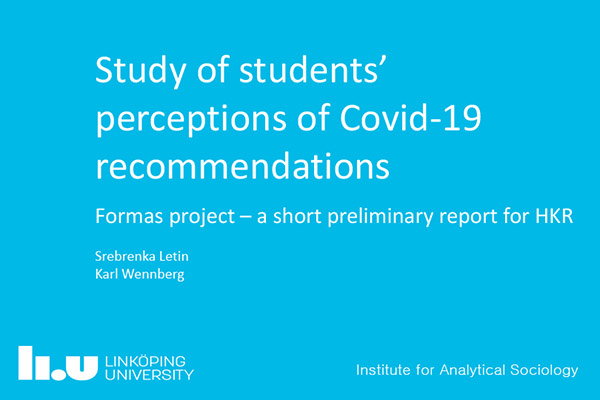 Study of students’ perceptions of covid-19 recommendations.