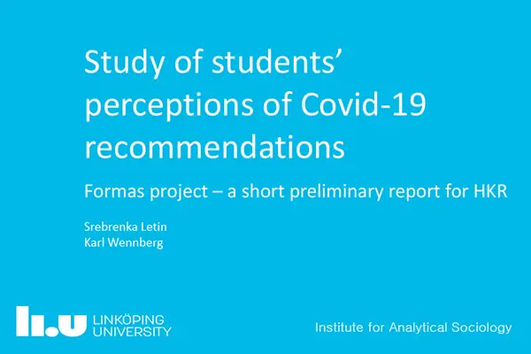 Study of students’ perceptions of covid-19 recommendations.