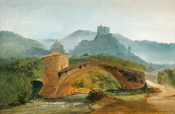 Gustaf Wilhelm Palms oljem&aring;lning fr&aring;n v&aring;ren 1842, d&aring; konstn&auml;ren f&ouml;rsta g&aring;ngen bes&ouml;kte den romerska landsbygden.