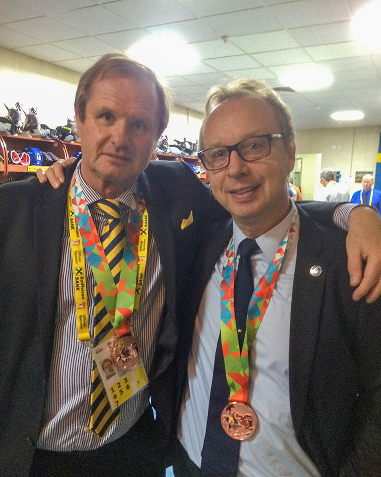 P&auml;r och P&auml;r, Pettersson och M&aring;rts, med sina VM-brons 2014 i Belarus.