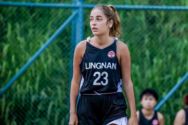 Utbytesstudenten Kattia Rahi spelade basket f&ouml;r Lingnan University.