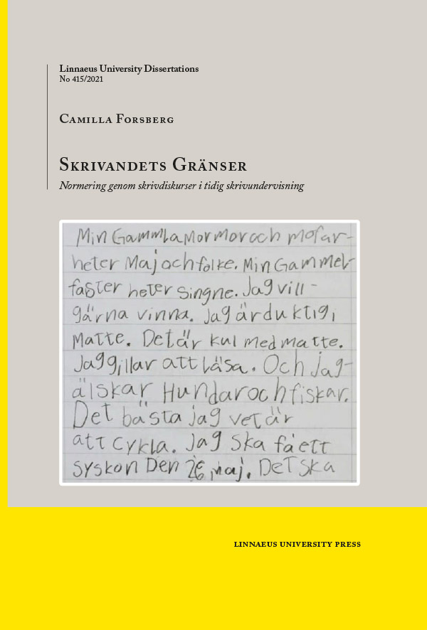 Omslag till skrivandets gränser.