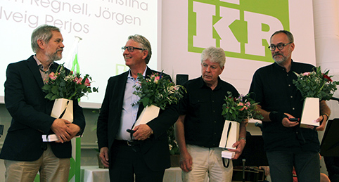 Ingemar Holgersson , Stefan Renvert, Jörgen Nilsson och Albert Westergren blev tackade för 30 år i statens tjänst