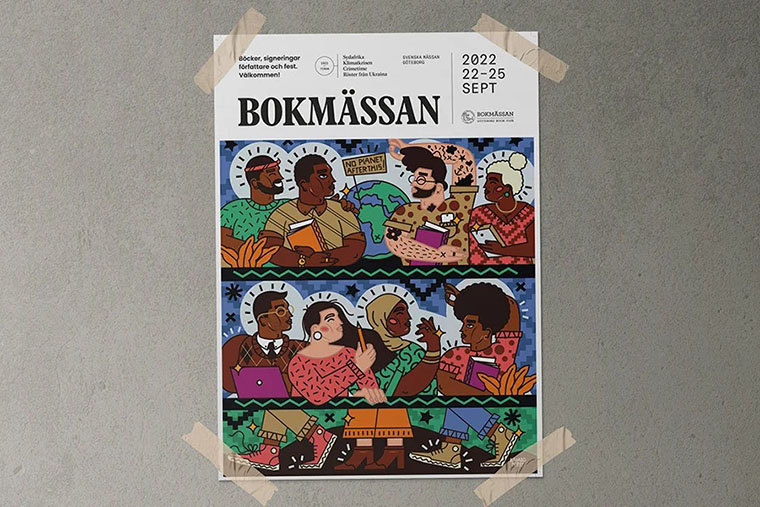 Affisch för Bokmässan.