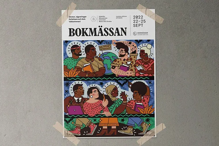 Affisch för Bokmässan.