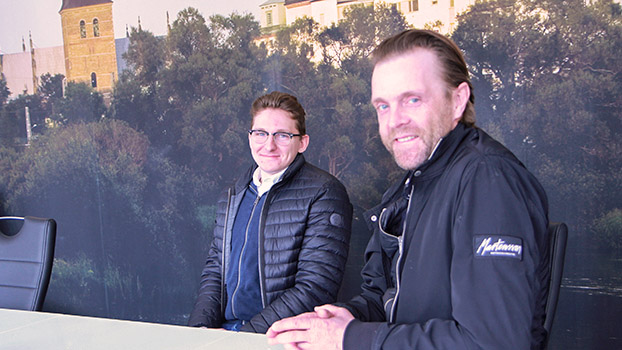 Liam Wolter, KTP-projektledare p&aring; M&aring;rtensson Consulting och Nils M&aring;rtensson, VD.