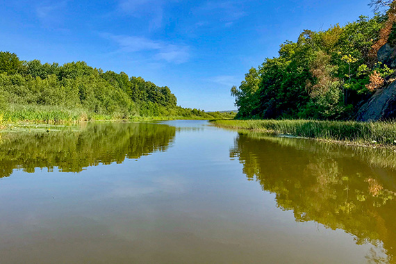 Rännan mellan Arkelstorpsviken och Oppmannasjön.