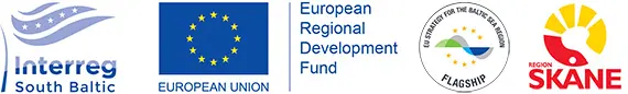 Logos Interreg South Baltic och Region Skåne