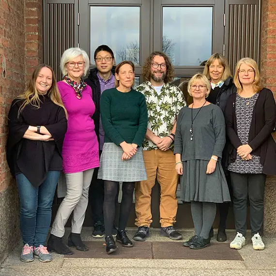 Fr&aring;n v&auml;nster: Marie Fridberg, Ingela Beck, Qinghua Wang, Sara Lenninger, Daniel &Ouml;stlund, Anna-Karin Edberg, Susanne Thulin och Hel&eacute;ne Tj&auml;rnemo.