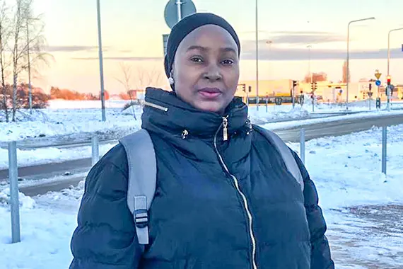 Aisha Sanni från Nigeria studerar ett magisterprogram i Kristianstad.
