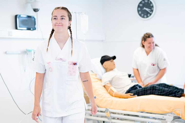 Sjuksköterskestudent.