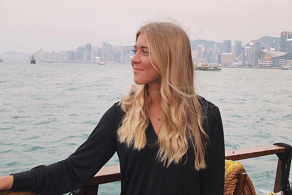 Utbytesstudenten Kajsa i Hongkong.