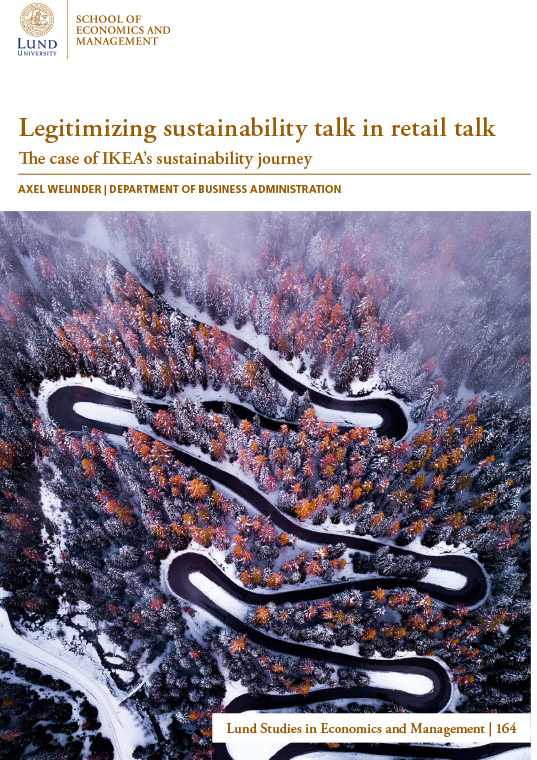 Omslag till Legitimizing sustainability talk in retail talk.