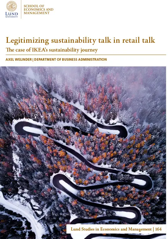 Omslag till Legitimizing sustainability talk in retail talk.