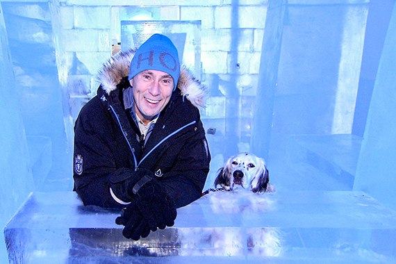 Yngve Berqvist, grundaren av Ishotellet i Jukkasj&auml;rvi, &auml;r en av inspirationsf&ouml;rel&auml;sarna som visar vad man kan g&ouml;ra med vatten under studenternas innovationsevent Imagine.