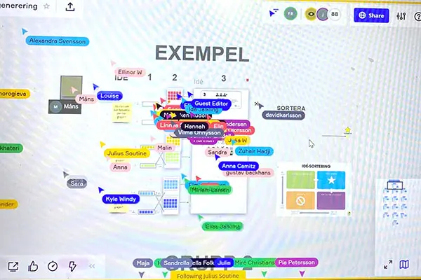 Innovationsr&aring;dgivaren Julius Soutine har utvecklat en digital samarbetsyta f&ouml;r ToY Imagine i programmet Miro.