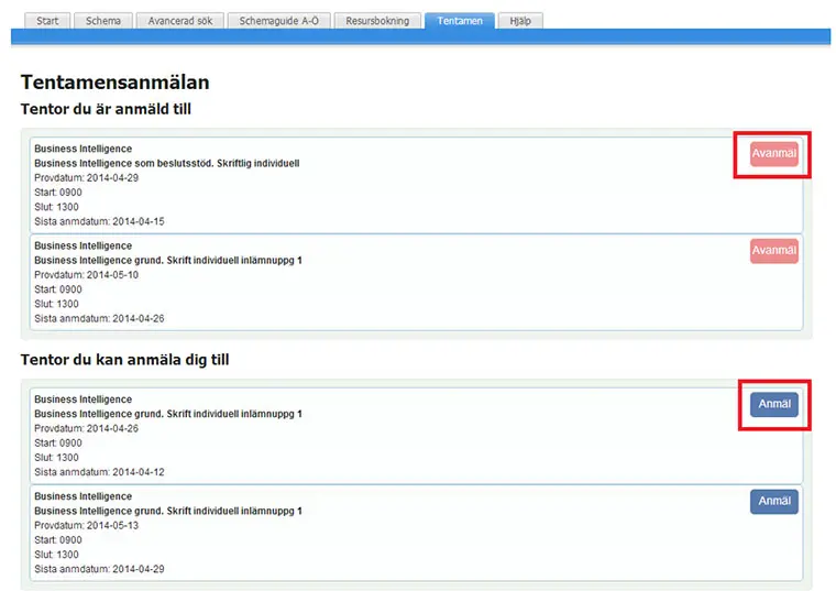 Vyn Tentamen.