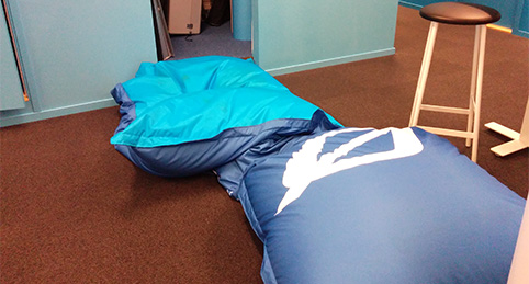 Här sov dom medans dom tog en pause från sitt arbete