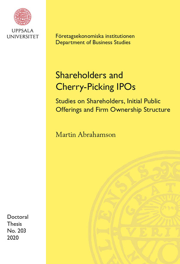 Studies on Shareholders, Initial Public Offerings and Firm Ownership Structure.