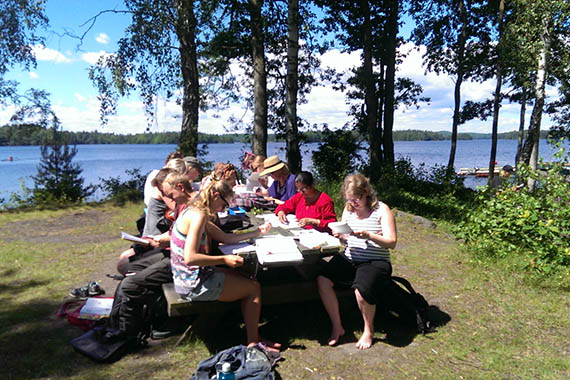 Landskapsvetarstudenter i naturen