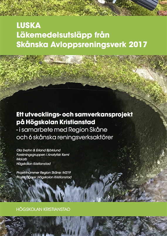 LUSKA - Läkemedelsutsläpp från Skånska Avloppsreningsverk 2017.