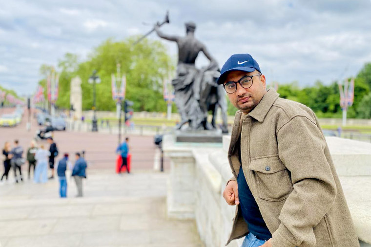 Studenten Nawaraj Gautam fr&aring;n Nepal.