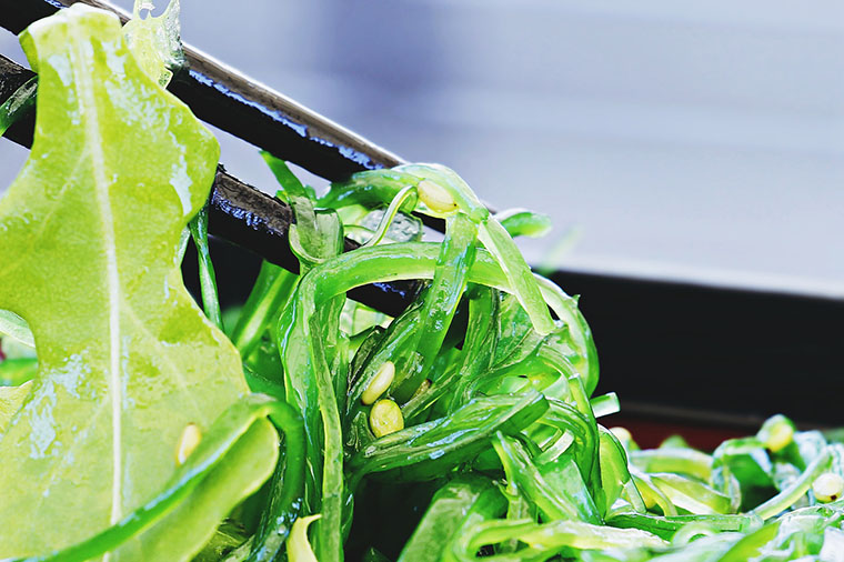 Sallad med wakame-alger.