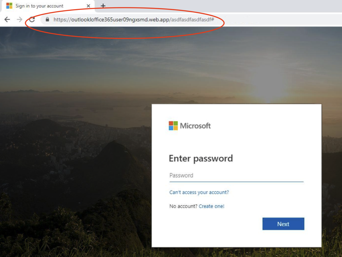 Exempel - Phishingsida