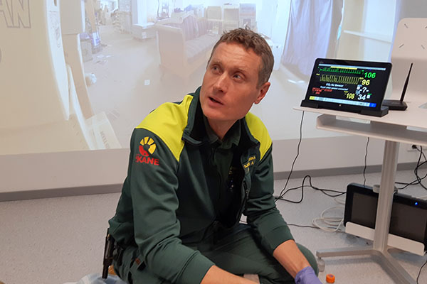 Marcus Anundi simulerar.