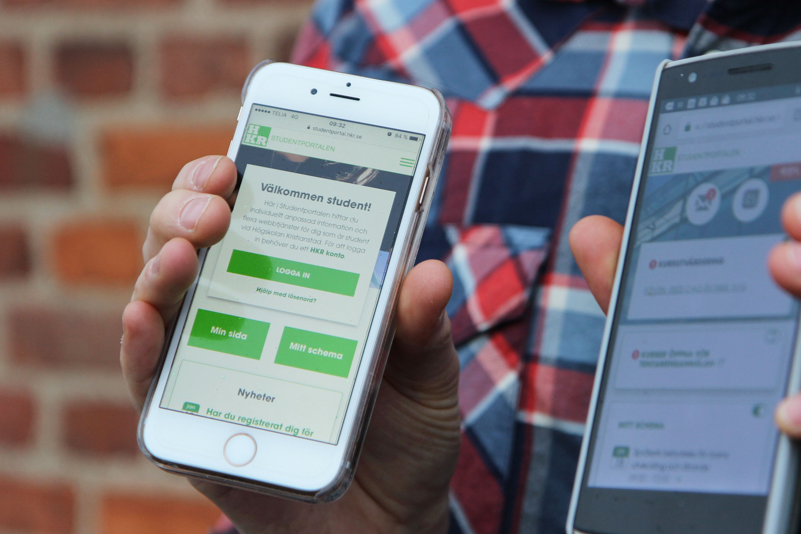 Studentportalen är anpassad för mobila enheter