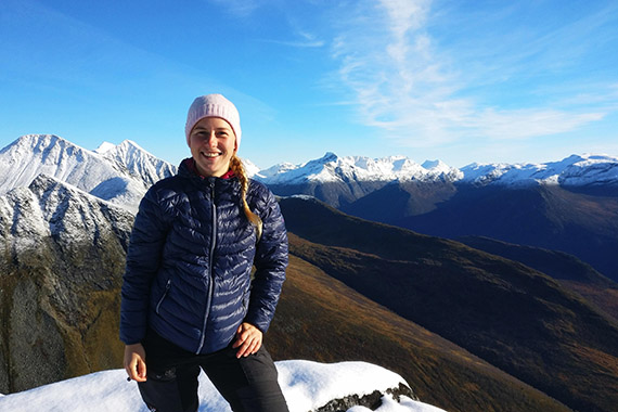 Caroline Lindel&ouml;w, student p&aring; utbyte i Norge