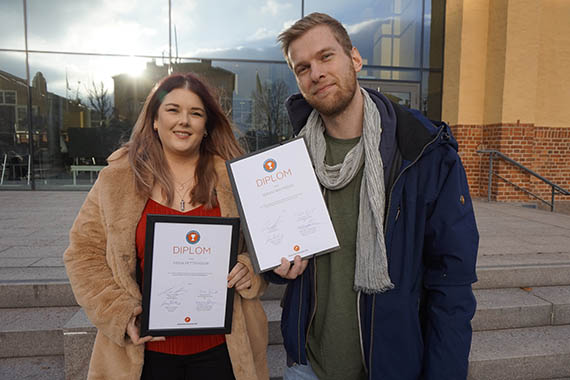 PA-studenterna Frida Pettersson och Sebastian Fr&ouml;jd
