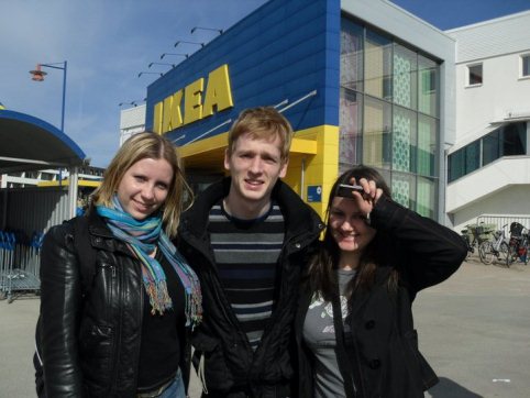 Tatjana outside of IKEA