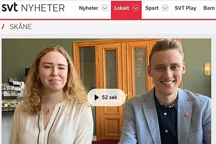 Tv&aring; studenter p&aring; bild fr&aring;n SVT Nyheter